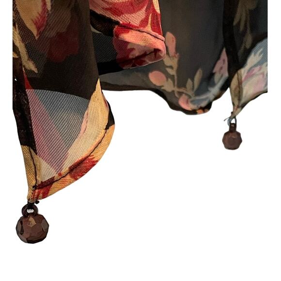 JBS Vintage Black Transparent Floral Kimono size 22W - Picture 6 of 8